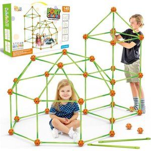 Fort Building Kit for Kids, STEM Construction Toys, ,140 Pcs